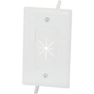 1-Gang Cable Plate with Flexible Opening (White)