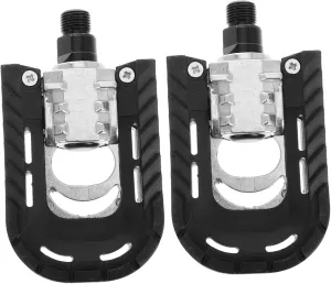 1 Pair Foldable Aluminum Alloy Bicycle Pedals Flat Bike Foot Pedals for Mountain Road Bikes Easy Installation Space Saving Design Optimized Grip for Enhanced Riding Experience