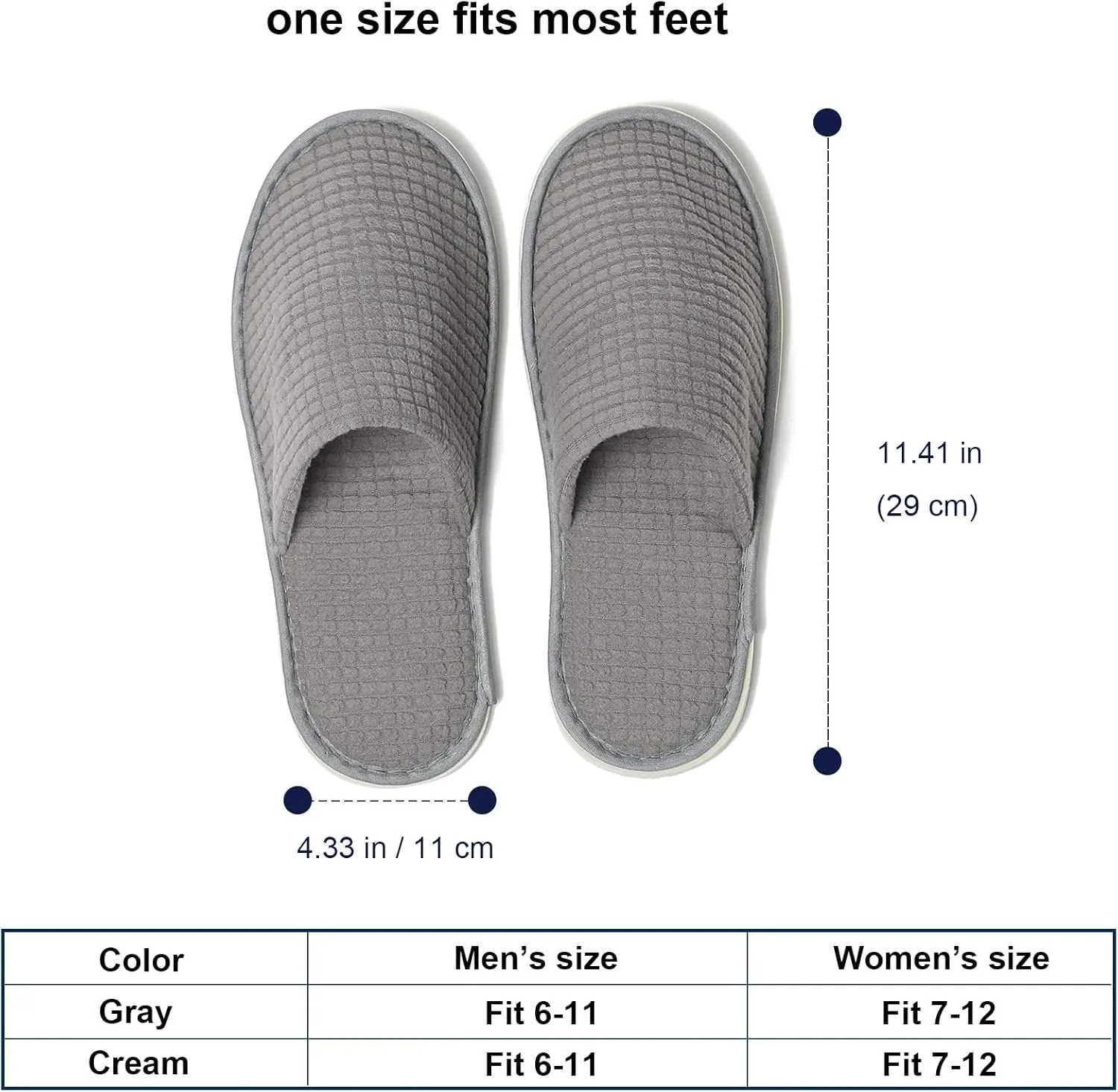 12 Pairs Polar Fleece Disposable Slippers for Guest, Non-slip Spa Slippers, Washable Reusable House slippers