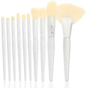 1set Blusher Makeup Brush Eye Shadow Brush Kit Transparent Handle for Blending Applying Contouring Lightweight Sturdy Design for Women Beauty Routine