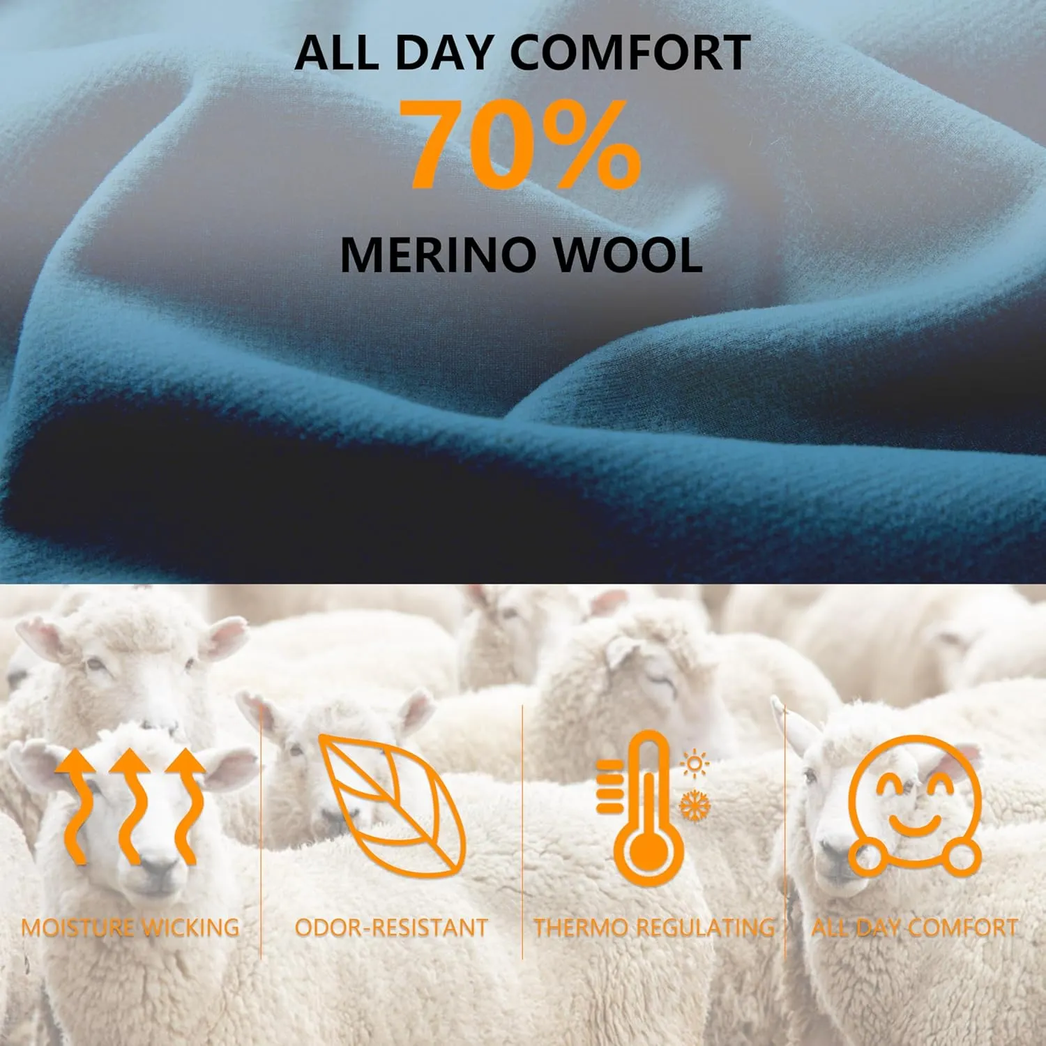3 Pairs Merino Wool Hiking Mid Calf Socks for Men & Women - Moisture Wicking, Thermal, Cushioned Boot Socks