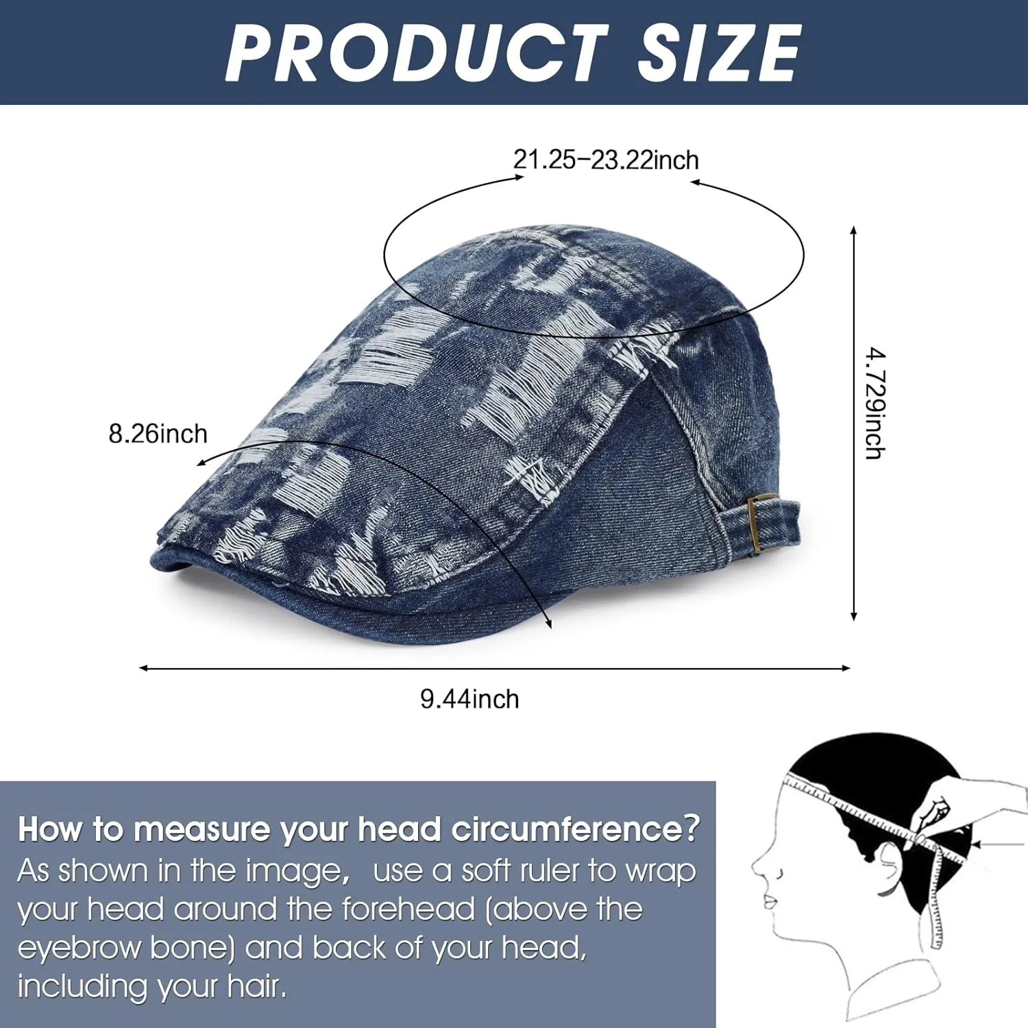 3Pcs Men's Newsboy Caps Washing Cotton Cooling Lightweight Scally Cap for Men Adjustable Flat Cap