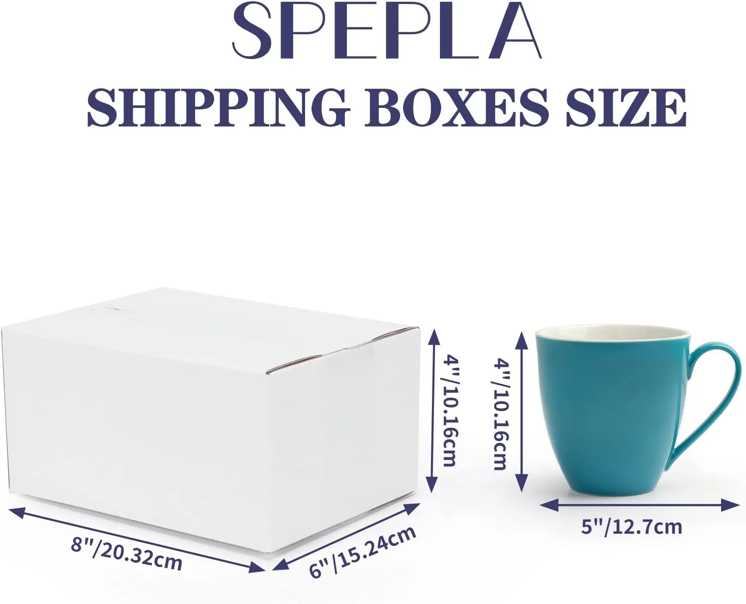 40 Pack Small Shipping Boxes 8x6x4 Inches, White Corrugated Cardboard Mailing Box for Shipping, Packing, Business