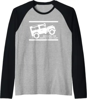 4x4 Land Earth Rover Raglan Baseball Tee