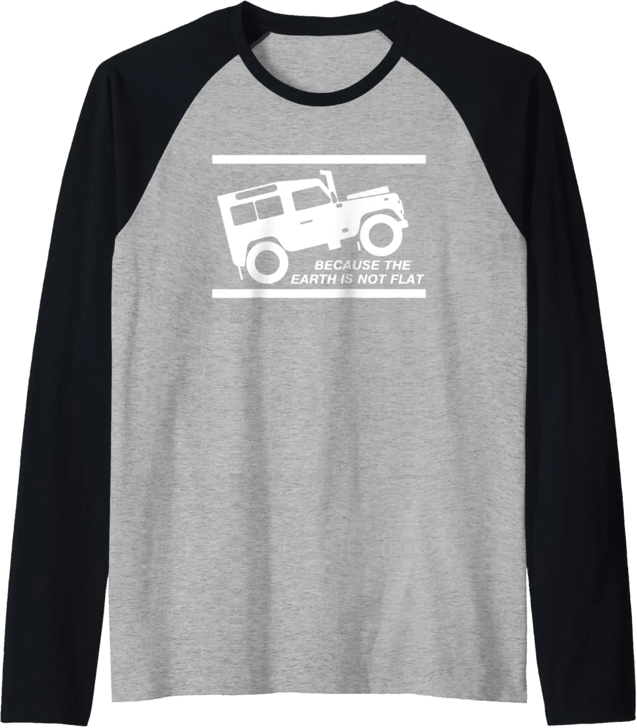 4x4 Land Earth Rover Raglan Baseball Tee