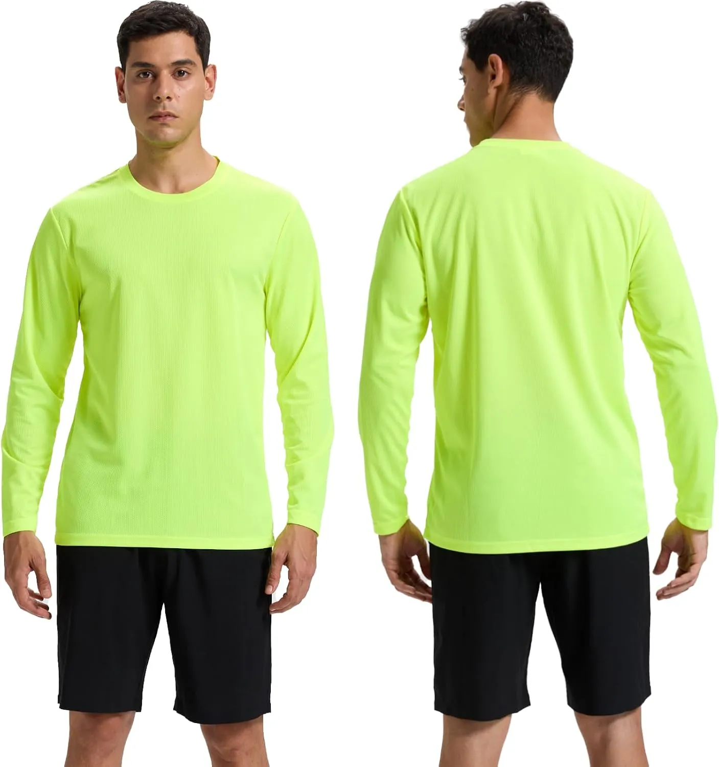 5 Pack Men's Long Sleeve Shirts Sun Protection Shirts Lightweight UPF 50  Rash Guard for Running Workout Fishing