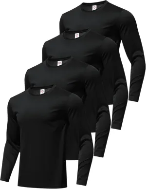 7 Pack Men's Long Sleeve Shirts Sun Protection Shirts Lightweight UPF 50  Rash Guard for Running Workout Fishing