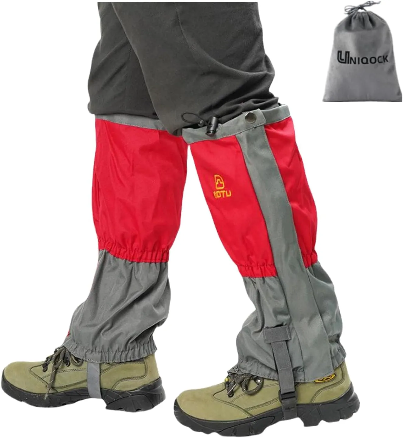 Adjustable Leg Gaiters,Snow Boot Guard Gators,Shoe Gaiters,Waterproof Hiking Gaiters for Hunting,Running,Snow,Mountain Climbing,Yard Work