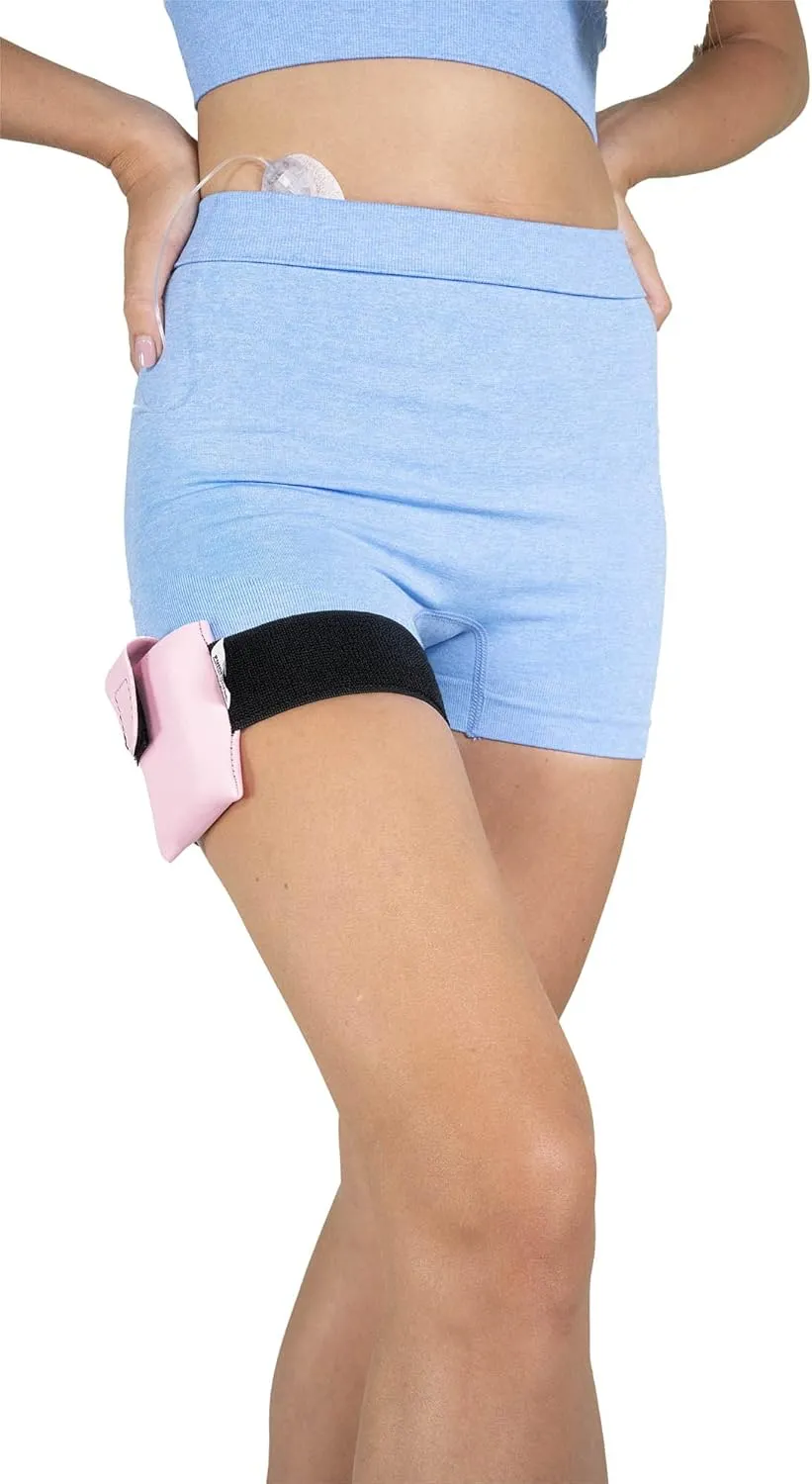 Adjustable Rose Insulin Pump Belt – Diabetic Insulin Pump Thigh Band – Leg Belt Insulin Pump Case – Compatible with 780G – Assembled in The USA (Small)