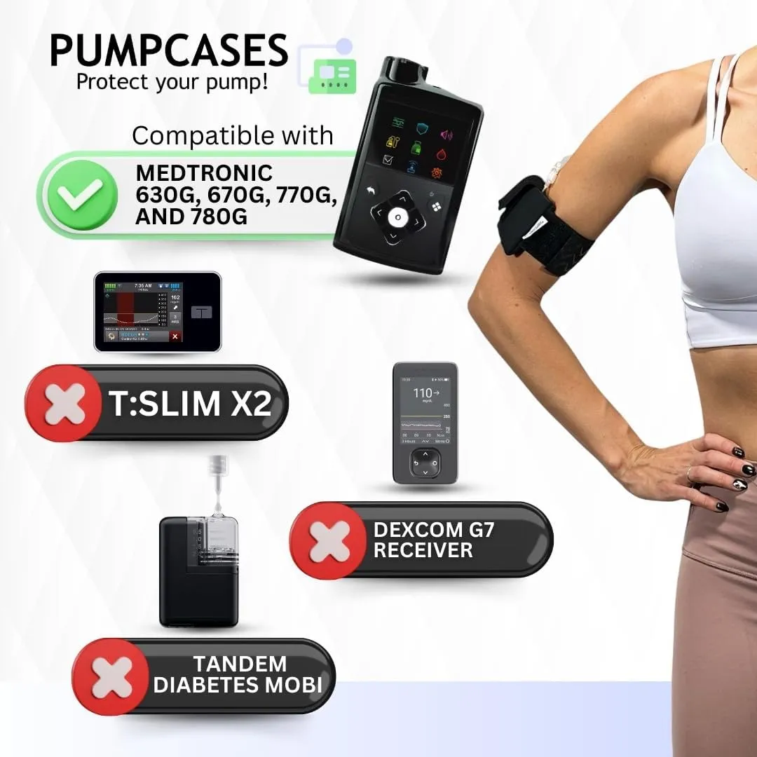 Adjustable Rose Insulin Pump Belt – Diabetic Insulin Pump Thigh Band – Leg Belt Insulin Pump Case – Compatible with 780G – Assembled in The USA (Small)