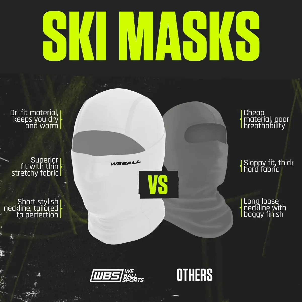 Adult Ski Mask, Hyperwarm Hood Balaclava | Full Face, Lightweight, Windproof & Moisture Wicking