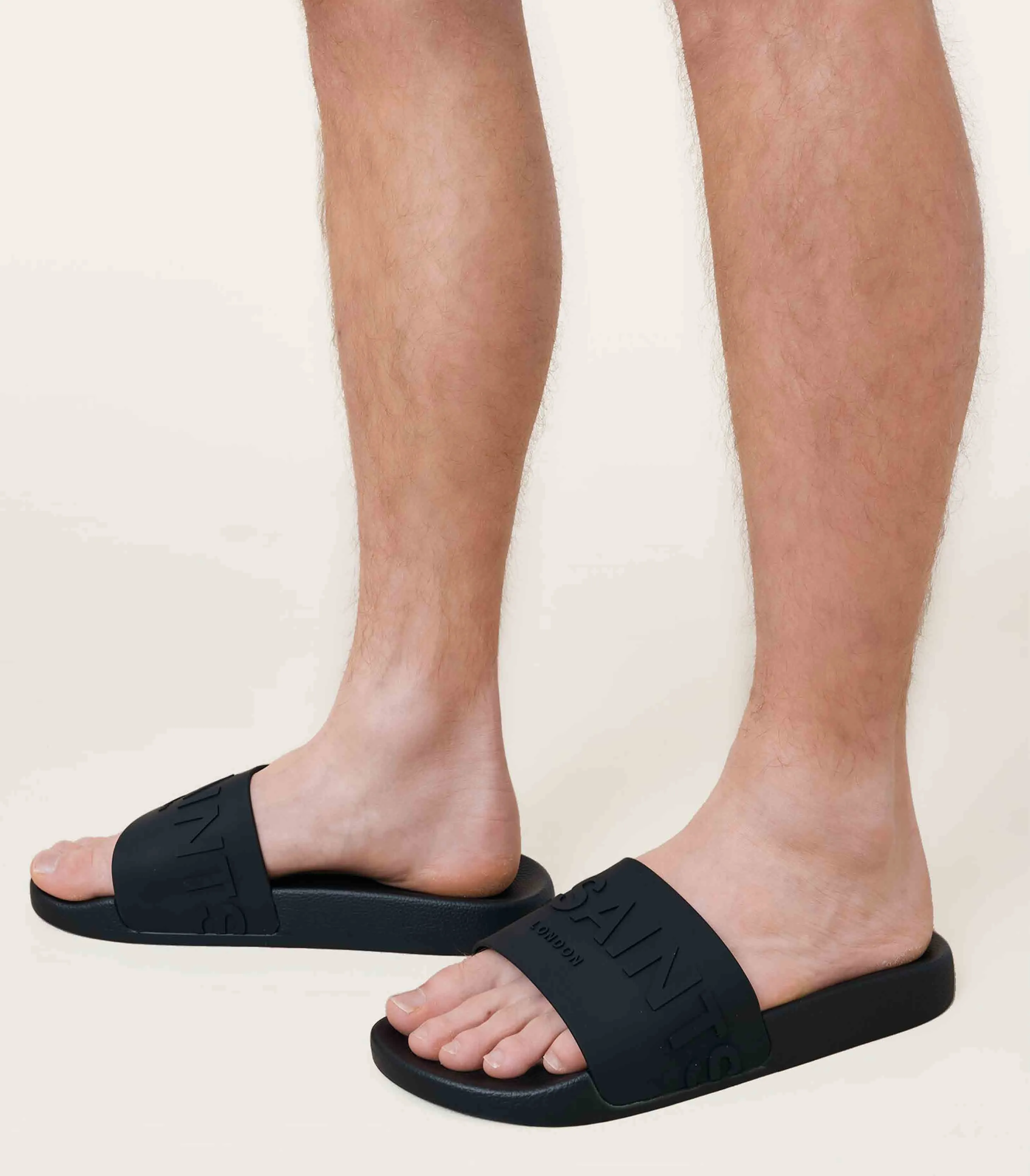 AllSaints -Biggy Slip On Logo Sliders