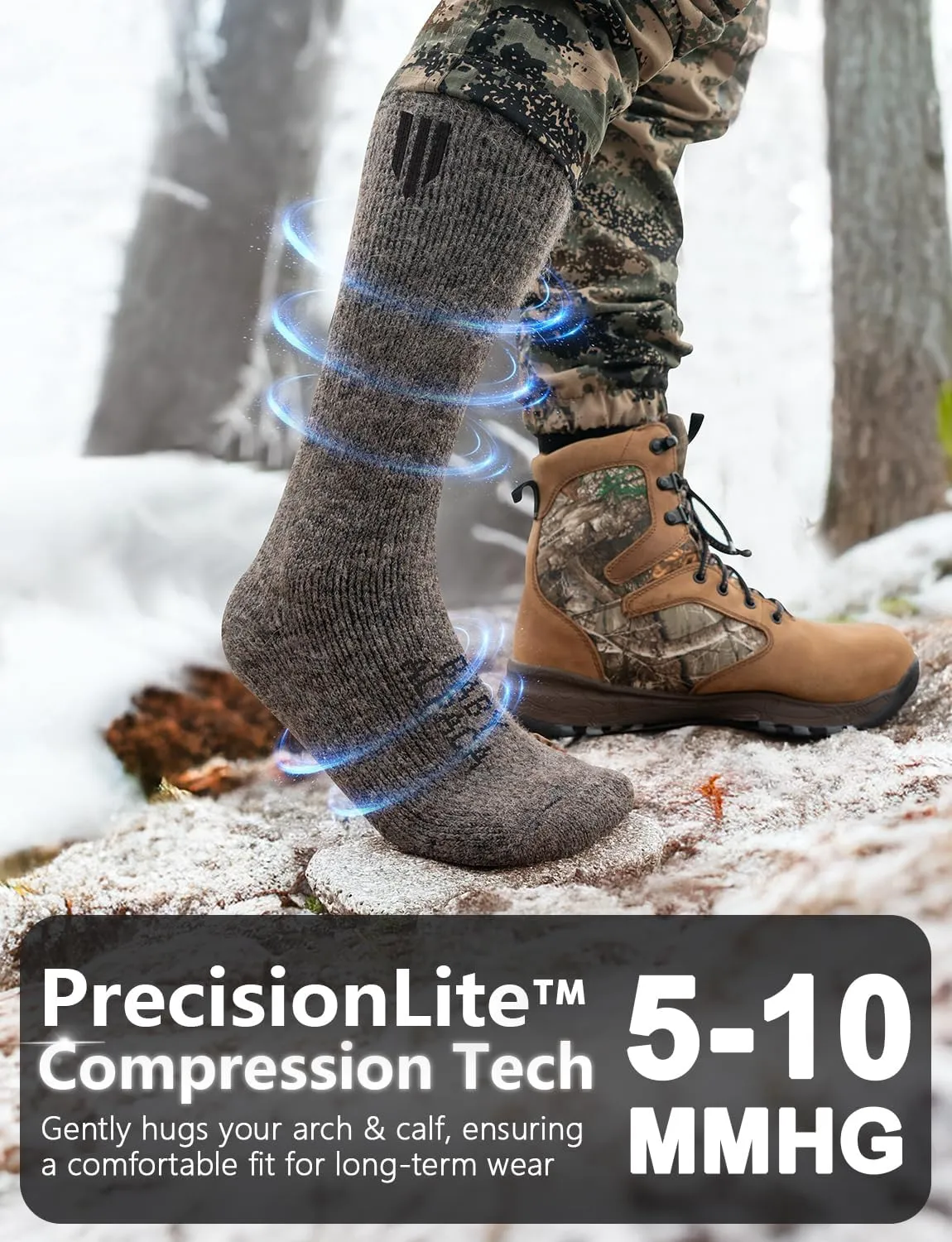 Alpaca Wool Heavyweight Thermal Boot Socks Hunting Hiking Working Thick Cold Weather Cushioned