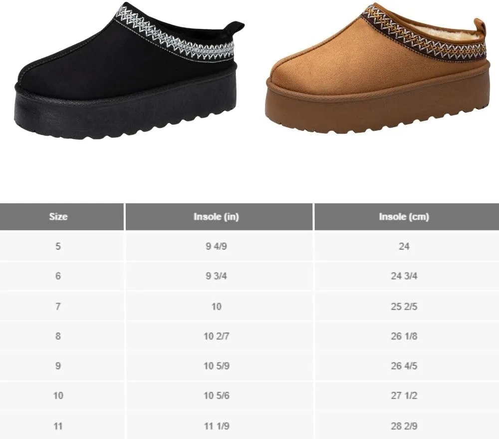 Alpine Swiss Emily Womens Platform Slippers Faux Fur Warm Slip On Clog Shoes Short Ankle Boots