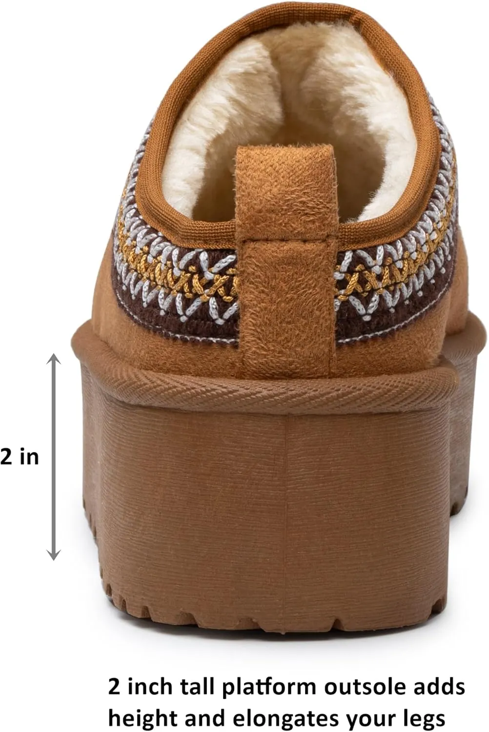 Alpine Swiss Emily Womens Platform Slippers Faux Fur Warm Slip On Clog Shoes Short Ankle Boots