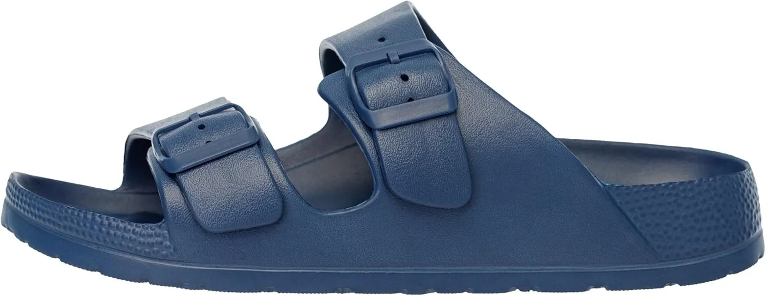 Alpine Swiss Mens Double Strap Slide Sandals EVA Flat Casual Comfortable Shoes