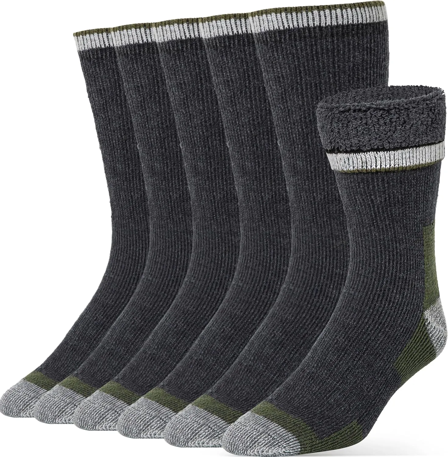Alvada Merino Wool Hiking Socks Thermal Warm Crew Winter Boot Sock For Men & Women 3 Pairs
