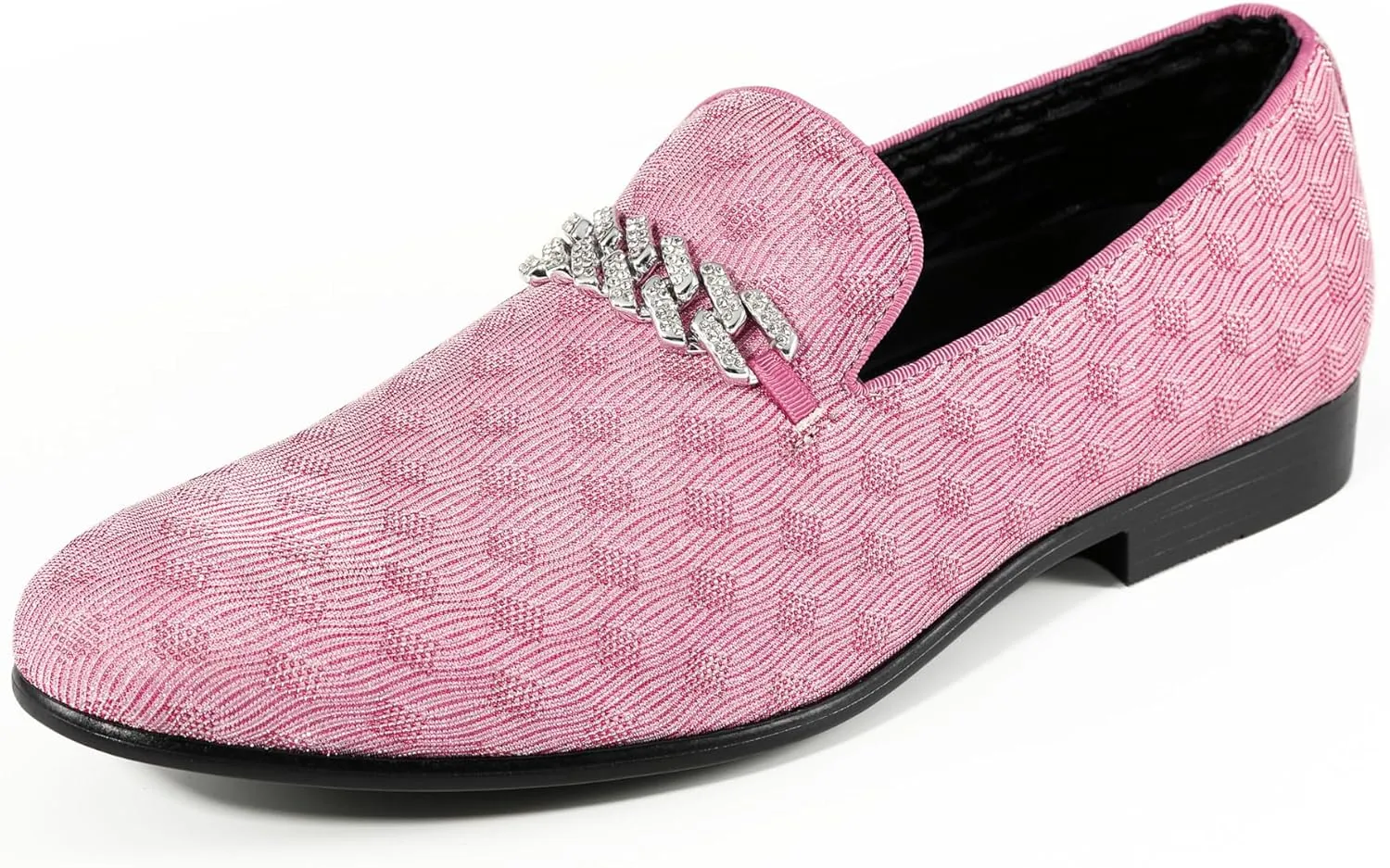 Amali Aller, Mens Casual Shoes - Loafers Men Slip on Shoes - Man Made Velvet Men's Slippers with Metal and Knitted Buckle - Mens Tuxedo Shoes