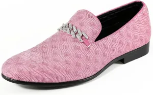 Amali Aller, Mens Casual Shoes - Loafers Men Slip on Shoes - Man Made Velvet Men's Slippers with Metal and Knitted Buckle - Mens Tuxedo Shoes