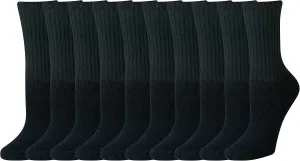Amazon Essentials Women's Cotton Crew Socks, Lightly Cushioned, 10 Pairs