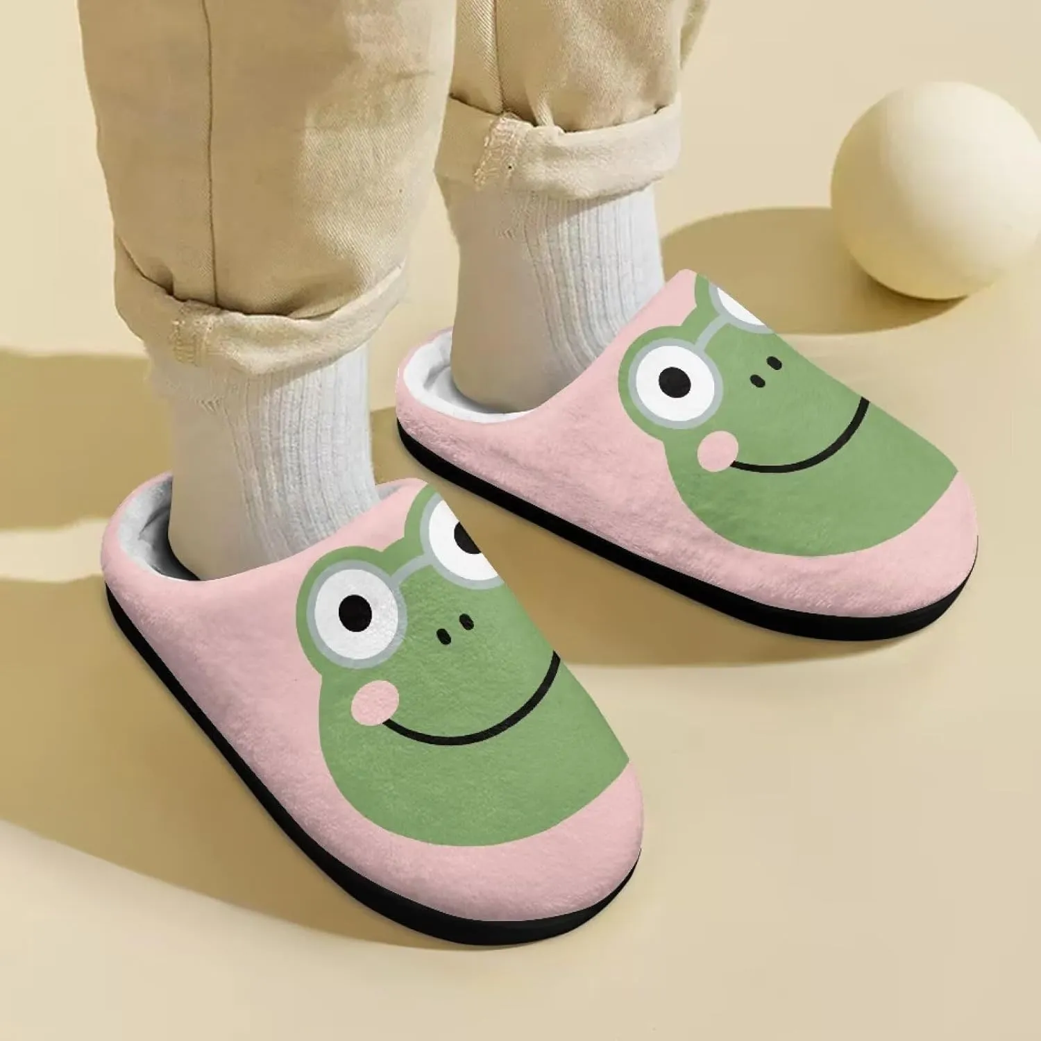 Animal Cotton Slippers for Kid Cozy Slippers Fluffy Slip-On Fuzzy Fluffy Outdoor Home Non-Slip Slipper for Kids