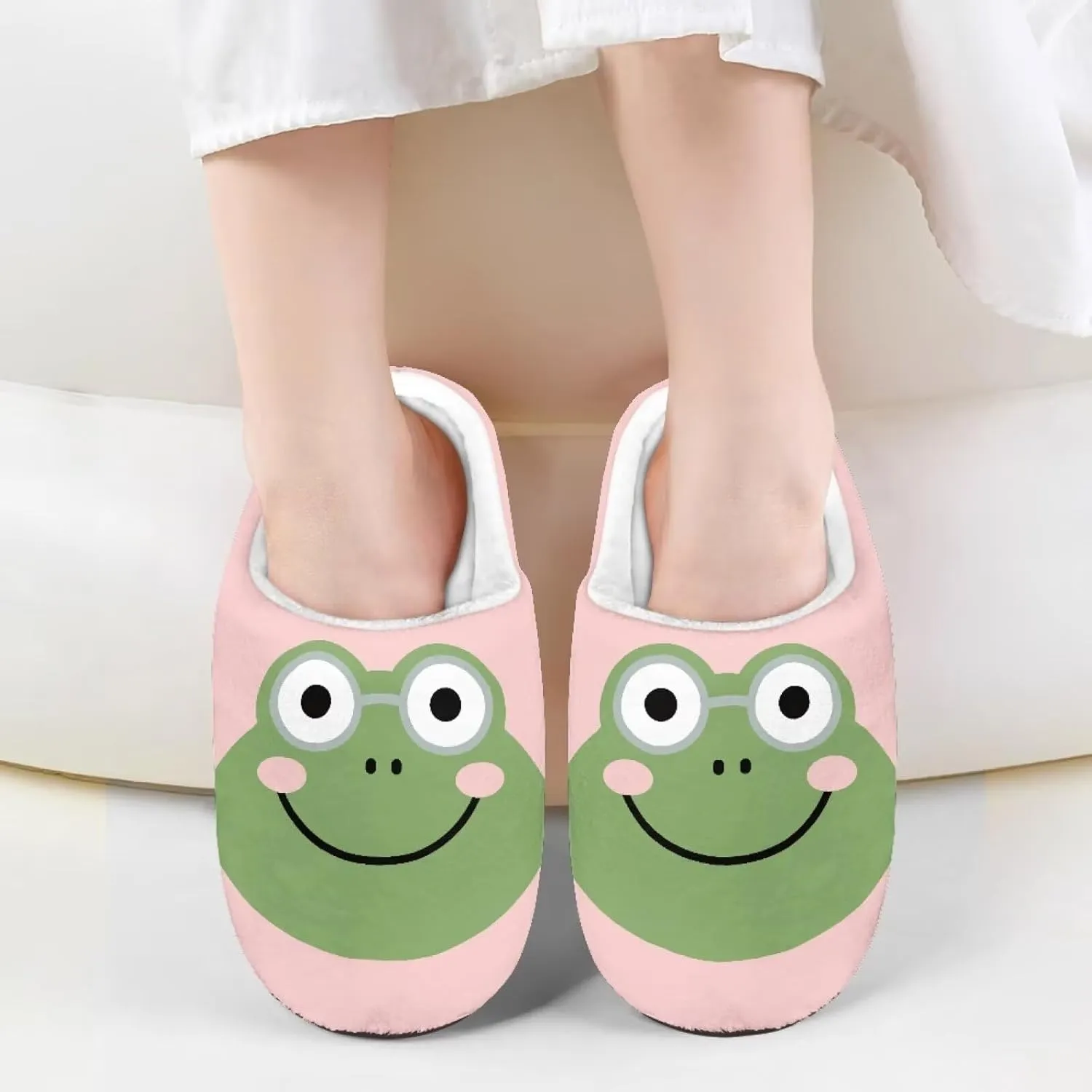 Animal Cotton Slippers for Kid Cozy Slippers Fluffy Slip-On Fuzzy Fluffy Outdoor Home Non-Slip Slipper for Kids