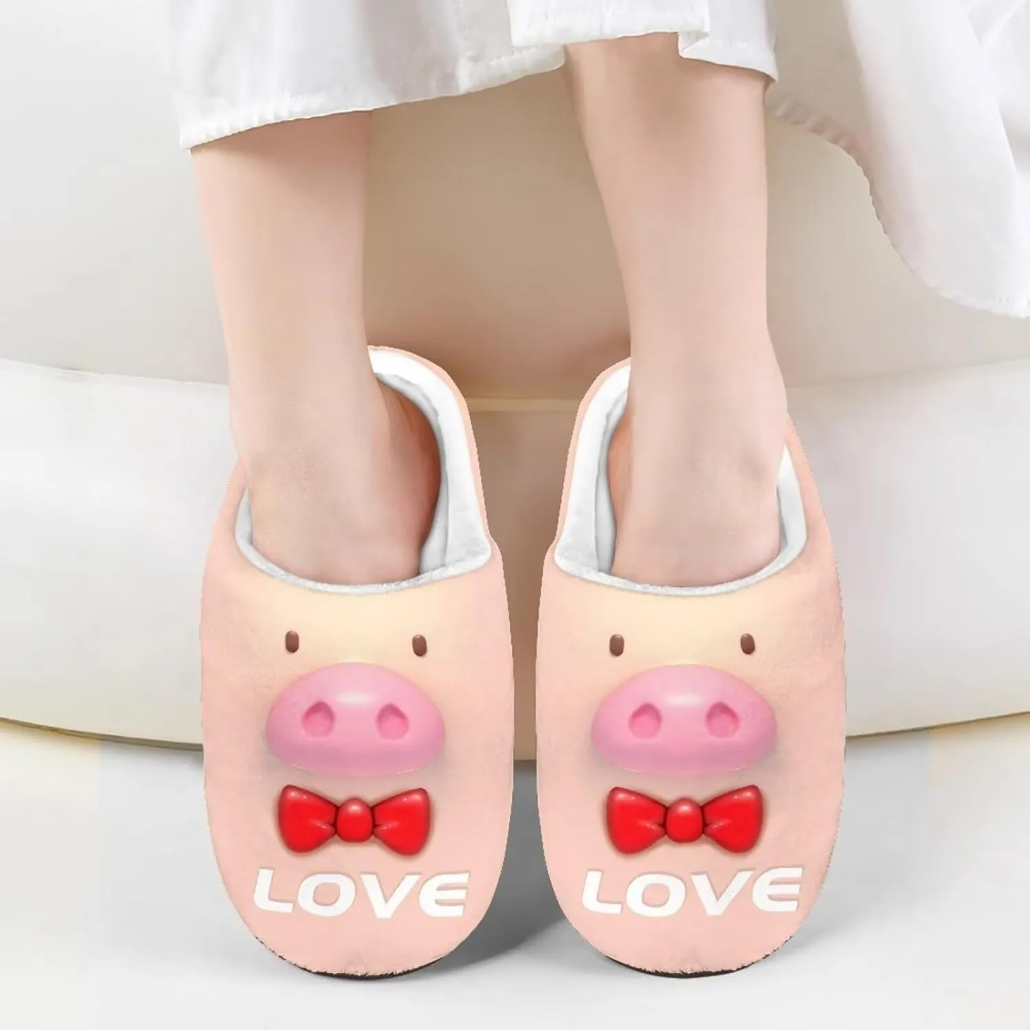 Animal Cotton Slippers for Kid Cozy Slippers Fluffy Slip-On Fuzzy Fluffy Outdoor Home Non-Slip Slipper for Kids