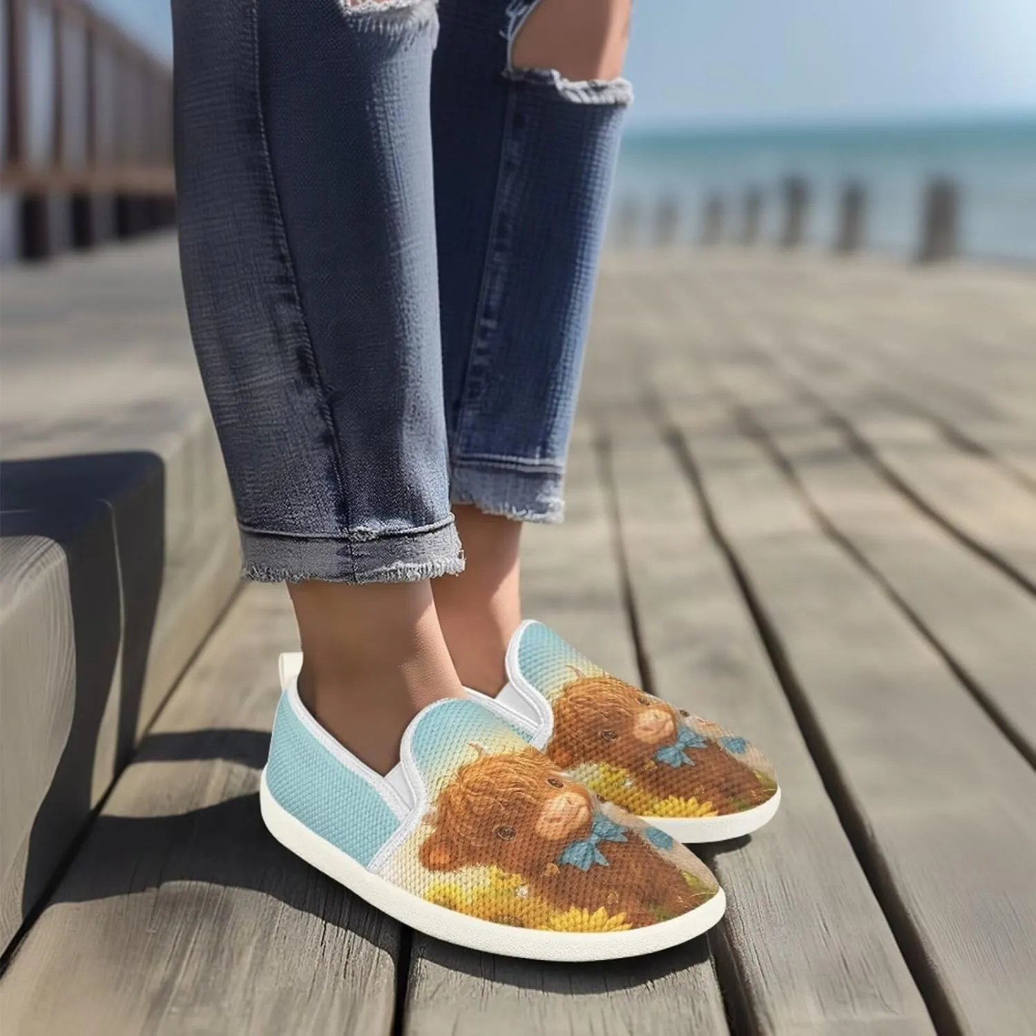 Animal Pattern Walking Shoes for Women Comfort Fashion Casual Sneakers Lightweight Soft Mesh Flat Breathable Workout Wide Width