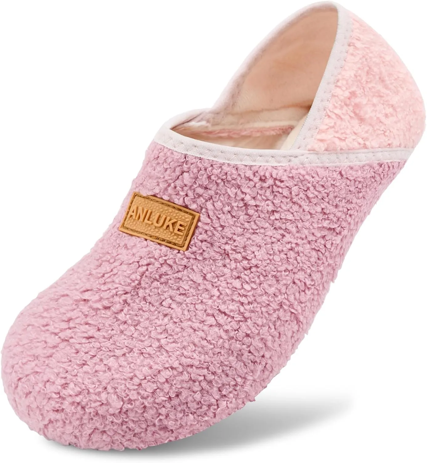 ANLUKE Slipper for Women Men Slipper Socks Fuzzy House Shoes Rubber Sole Slip On Soft-Lightweight Non Slip Indoor/Outdoor
