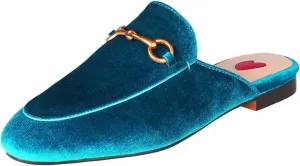 Arqa Mules for Women Almond Toe Leather Flats Slip-on Comfort Backless Loafers Buckle Mule Shoes