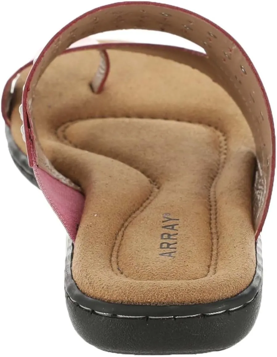 ARRAY Women's Catalina Leather Slip-On Sandal with Studs
