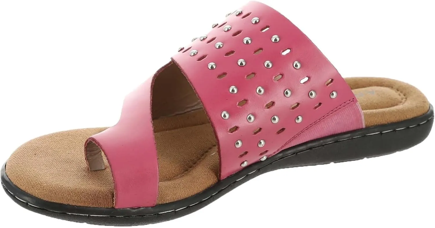 ARRAY Women's Catalina Leather Slip-On Sandal with Studs