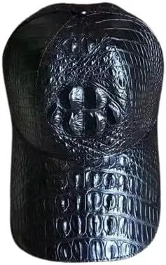 Authentic Real Crocodile Leather Men's Casual Baseball Cap Exotic Genuine Alligator Skin Autumn Winter Male Adjustable Hat