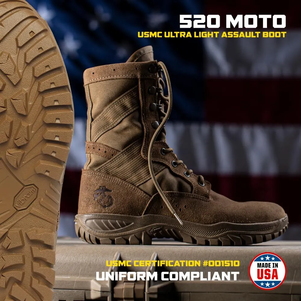 B Belleville Arm Your Feet USMC Ultra Light 520MOTO 8" (EGA) Assault Boots for Men
