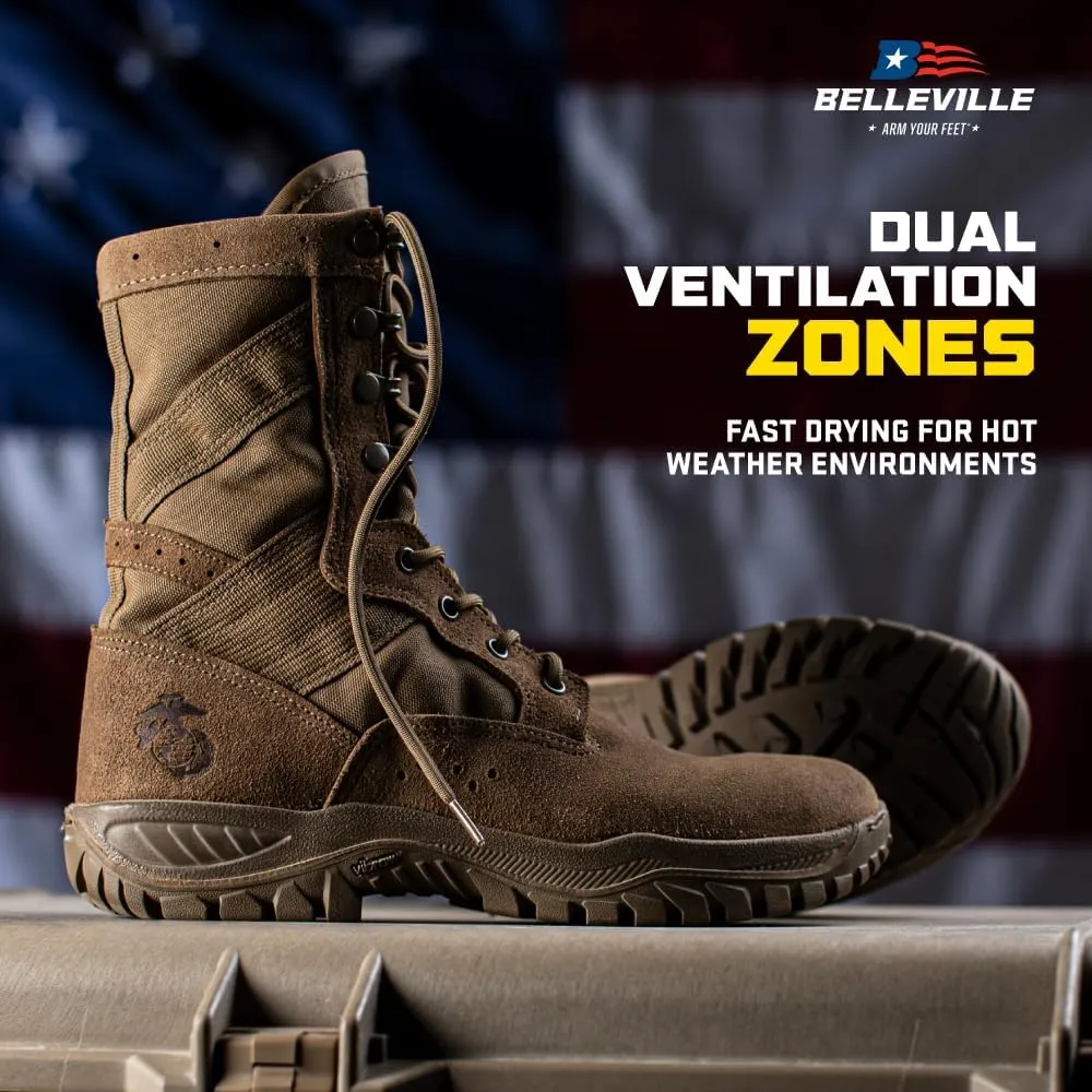B Belleville Arm Your Feet USMC Ultra Light 520MOTO 8" (EGA) Assault Boots for Men