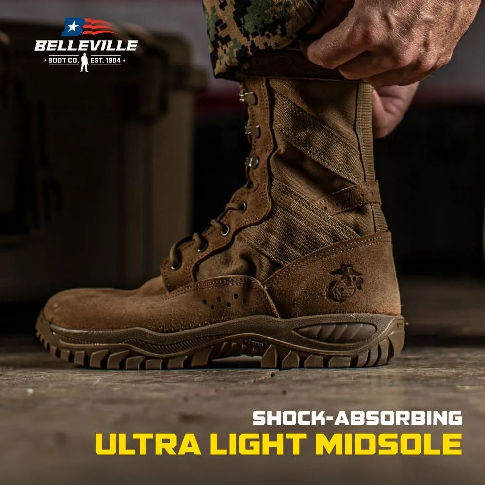 B Belleville Arm Your Feet USMC Ultra Light 520MOTO 8" (EGA) Assault Boots for Men