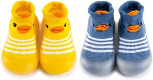 Baby Non Slip Socks Shoes Toddler Girls Boys First Walking Shoes Infant Indoor Floor Slipper Sneakers 2 Pairs