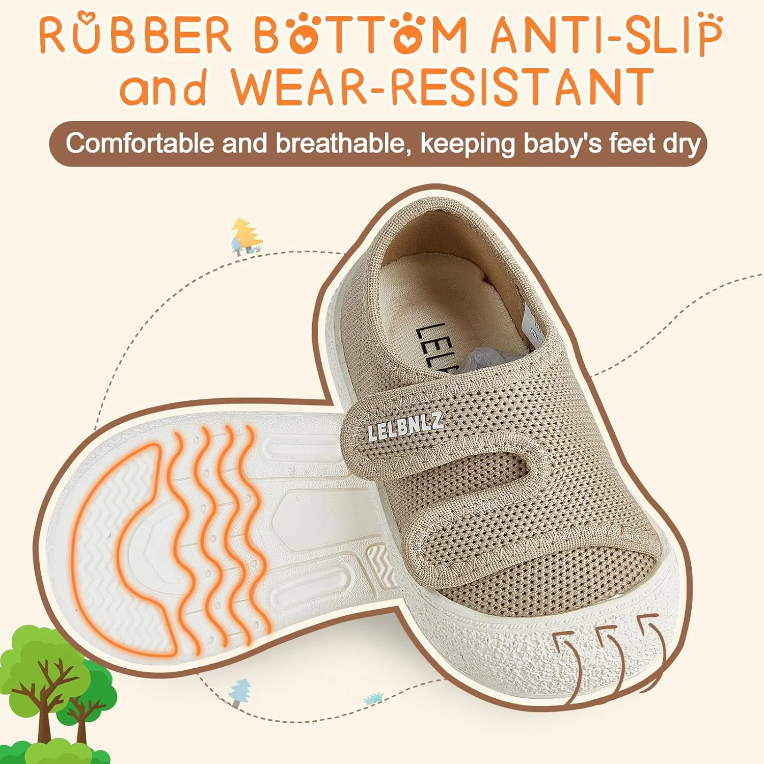 Baby Shoes Boys Girls First Walking Lightweight Non-Slip Toddler Sneakers Infant Tennis Shoes 6 9 12 18 20 24 Months