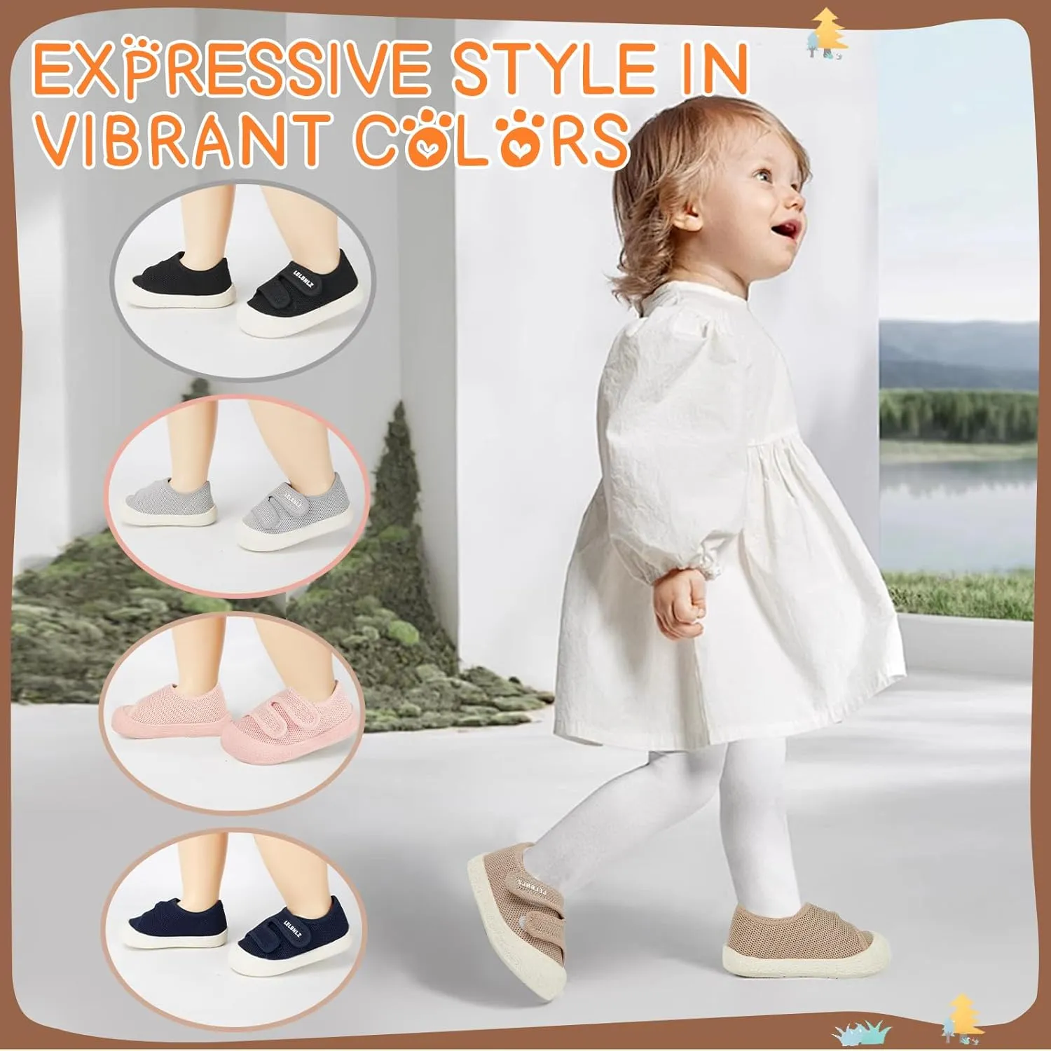 Baby Shoes Boys Girls First Walking Lightweight Non-Slip Toddler Sneakers Infant Tennis Shoes 6 9 12 18 20 24 Months