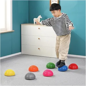 Balance Stepping Stones for Kids, Balance Pods- Hedgehog Style Half Dome Stepping Stones, Kindergarten Obstacle Course, 1Pcs (Color : Purple, Size : 4PCS)