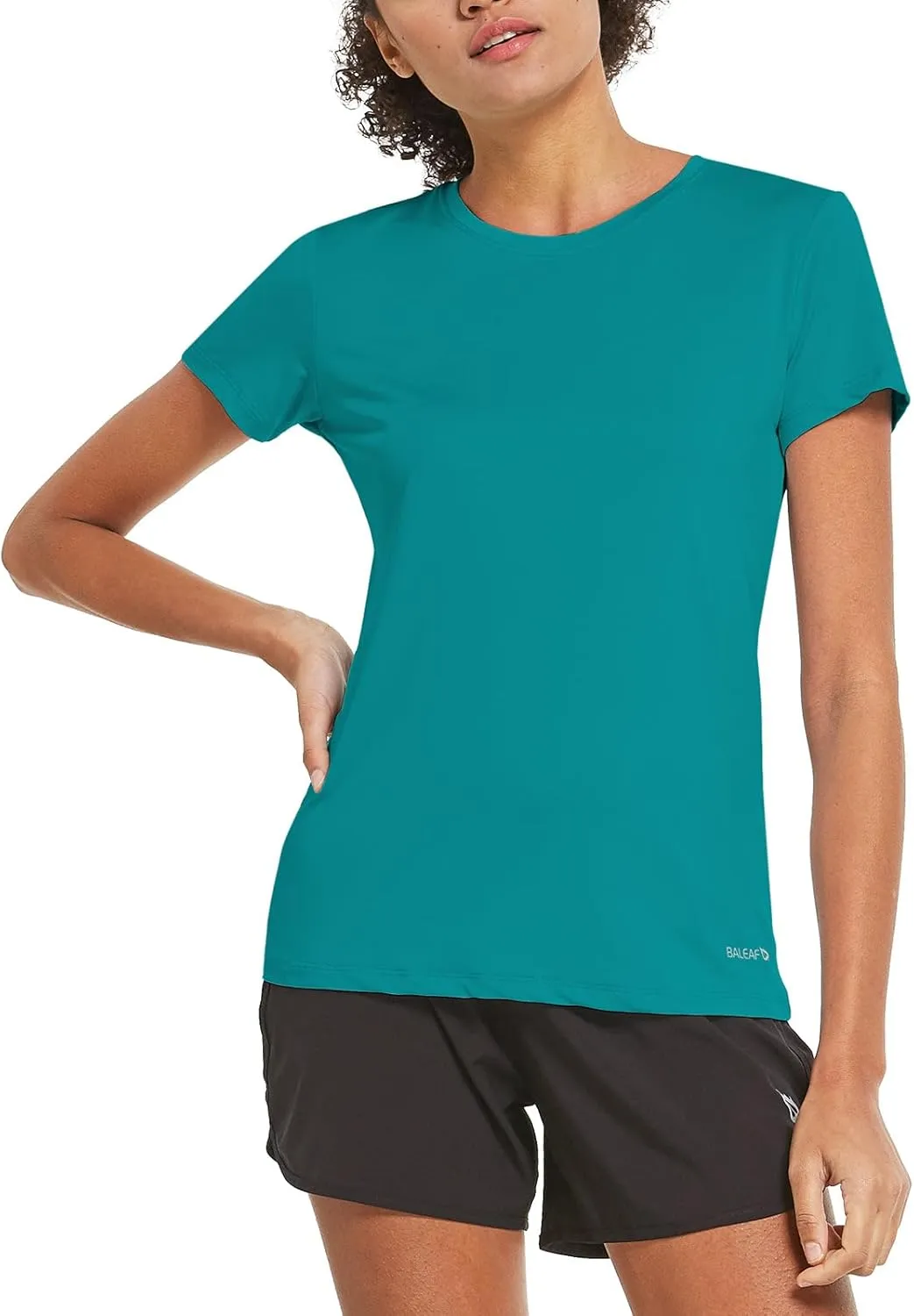 baleaf Women's Short Sleeve Running Workout Shirts Athletic Tops Lightweight Quick Dry Training Yoga Crewneck