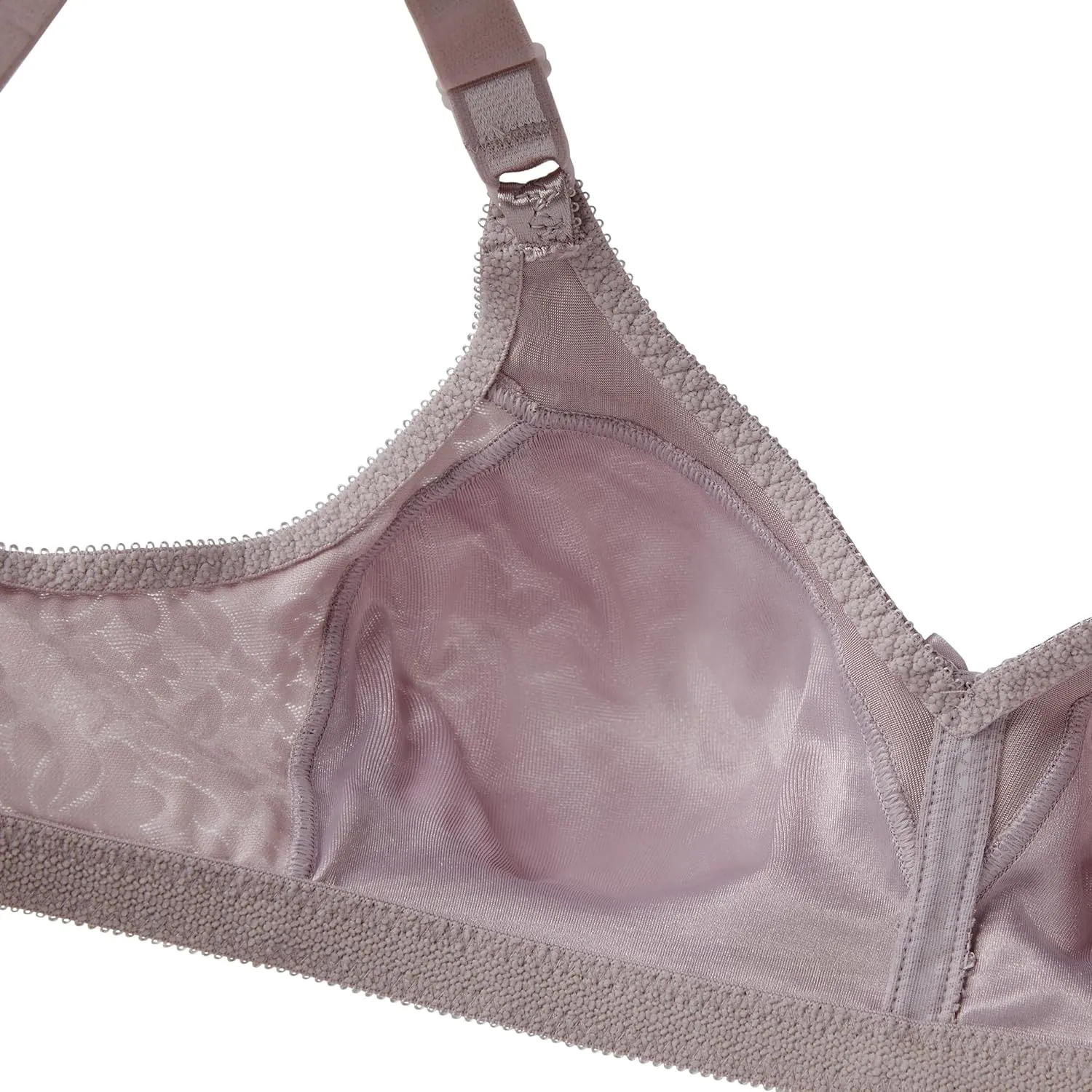 Bali Women's Double Support Wireless, Lace Bra with Stay-in-Place Straps, Full-Coverage