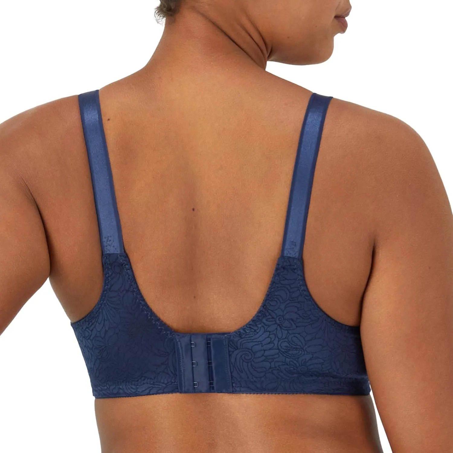 Bali Women's Double Support Wireless, Lace Bra with Stay-in-Place Straps, Full-Coverage