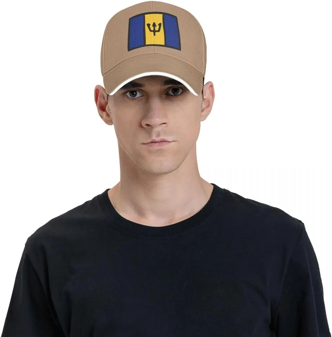 Barbados Flag Flat Pattern Casual Sandwich Baseball Cap-Adjustable Fit Four Seasons Breathable Lightweight Unisex Hat for Ou