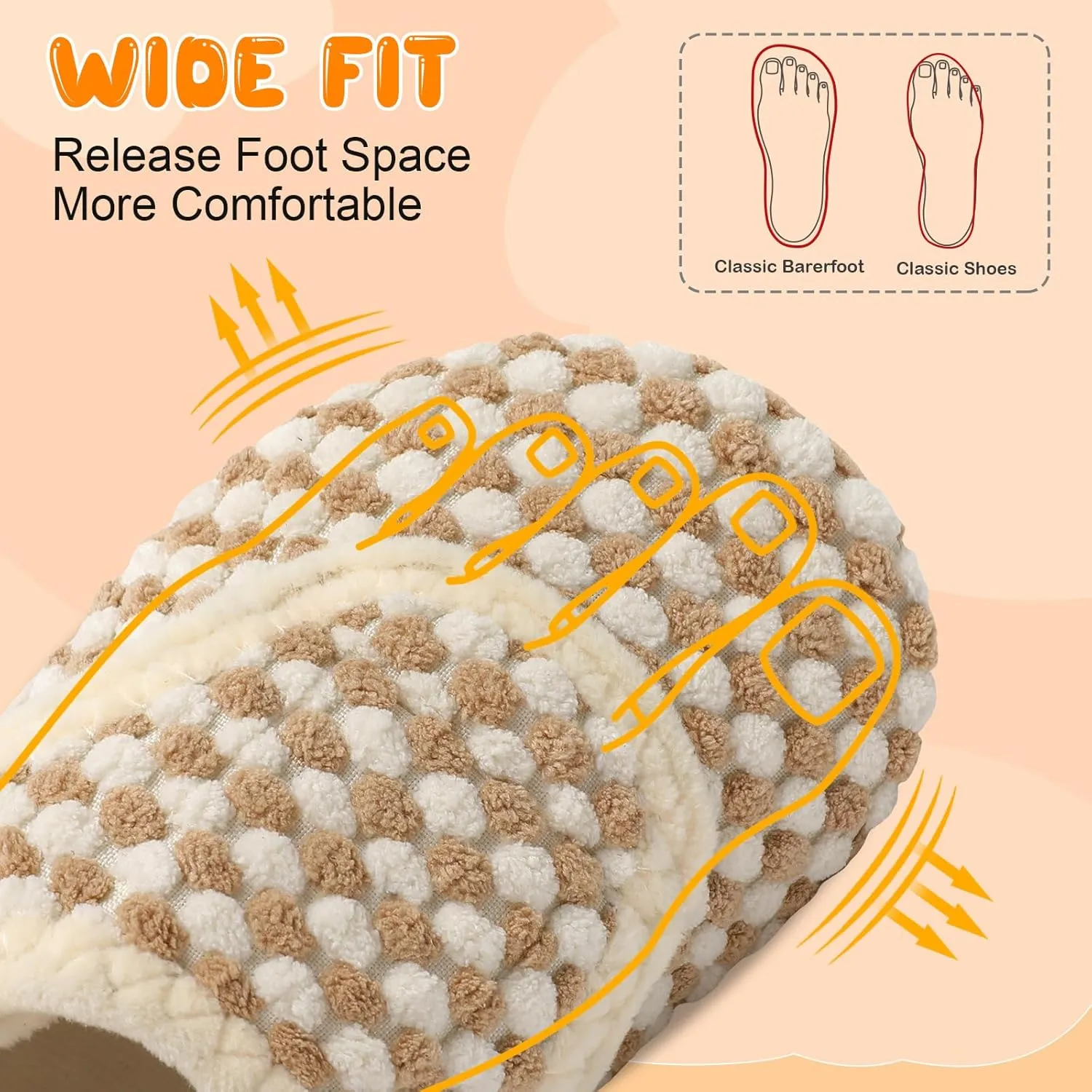 BARERUN Toddler Slippers Boys Girls House Shoes Warm Kids Slippers With Non-Slip Rubber Sole Fuzzy Cozy Walking Shoes Indoor/Outdoor