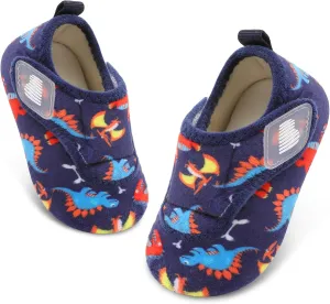 BARERUN Toddler Slippers Boys Girls House Shoes Warm Kids Slippers With Non-Slip Rubber Sole Fuzzy Cozy Walking Shoes Indoor/Outdoor