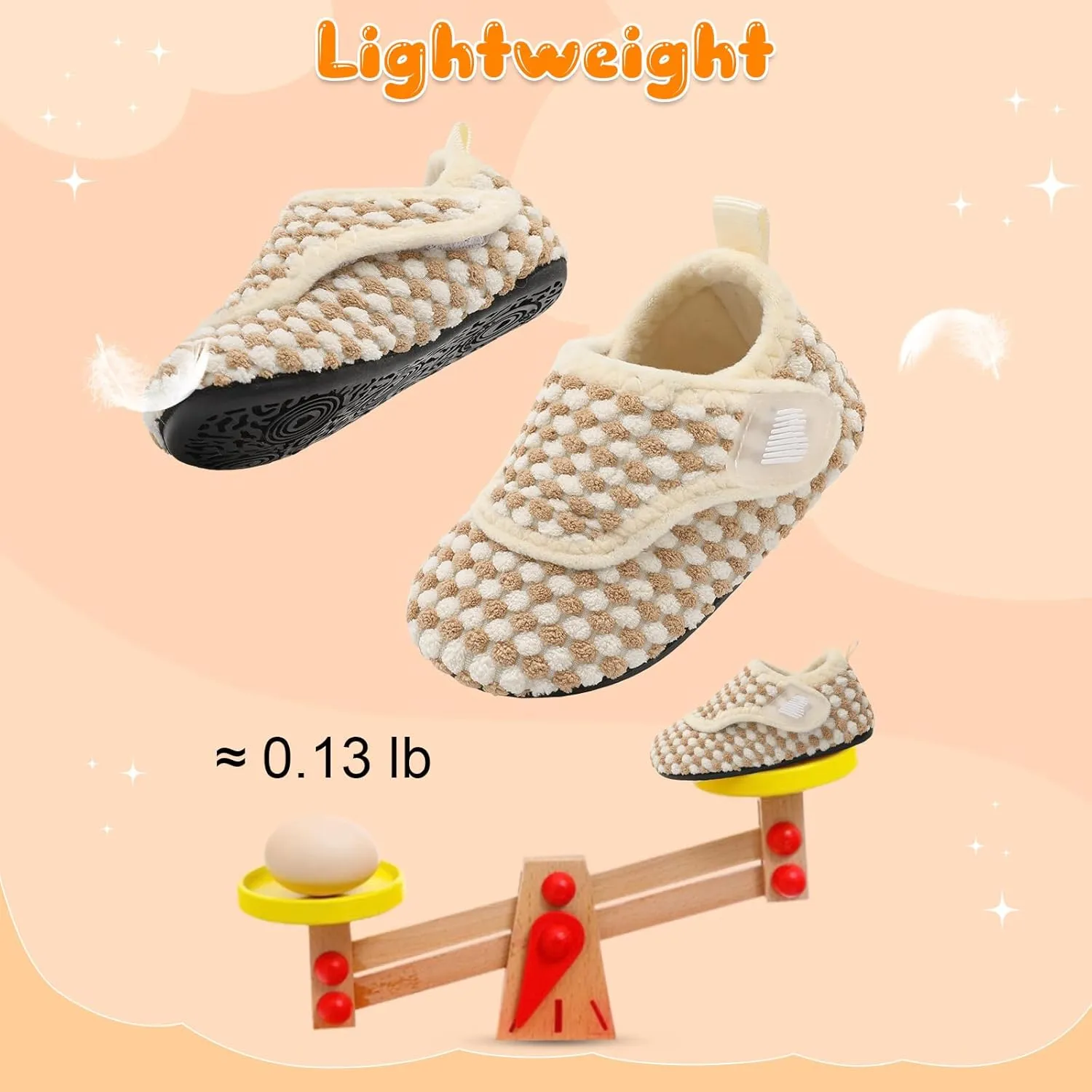 BARERUN Toddler Slippers Boys Girls House Shoes Warm Kids Slippers With Non-Slip Rubber Sole Fuzzy Cozy Walking Shoes Indoor/Outdoor