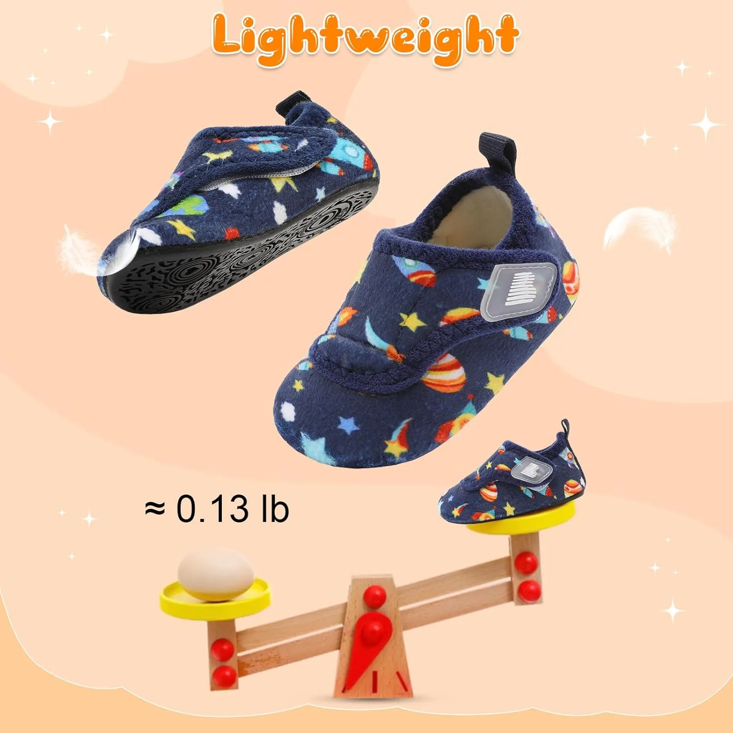 BARERUN Toddler Slippers Boys Girls House Shoes Warm Kids Slippers With Non-Slip Rubber Sole Fuzzy Cozy Walking Shoes Indoor/Outdoor