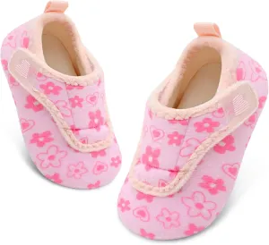 BARERUN Toddler Slippers Boys Girls House Shoes Warm Kids Slippers With Non-Slip Rubber Sole Fuzzy Cozy Walking Shoes Indoor/Outdoor