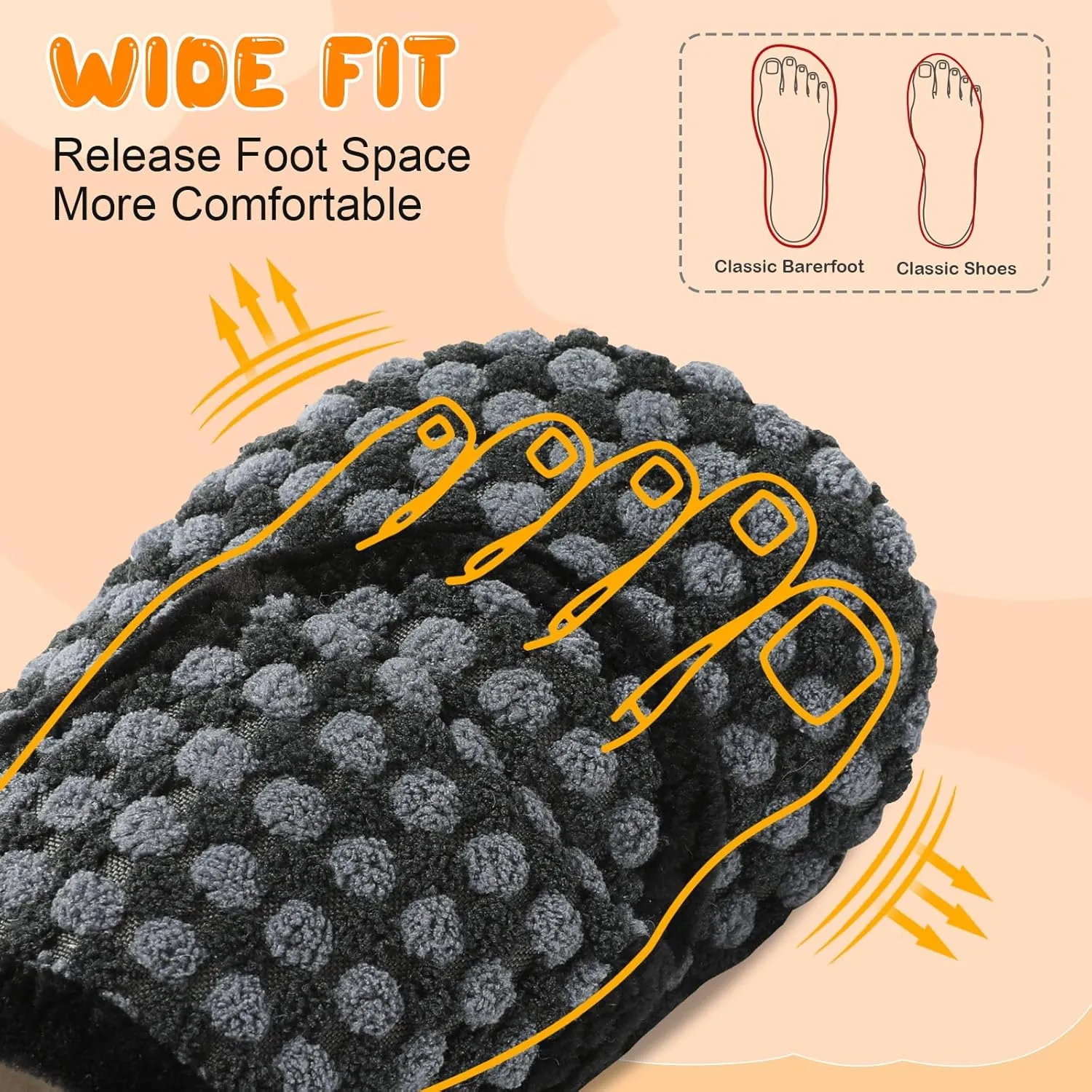 BARERUN Toddler Slippers Boys Girls House Shoes Warm Kids Slippers With Non-Slip Rubber Sole Fuzzy Cozy Walking Shoes Indoor/Outdoor